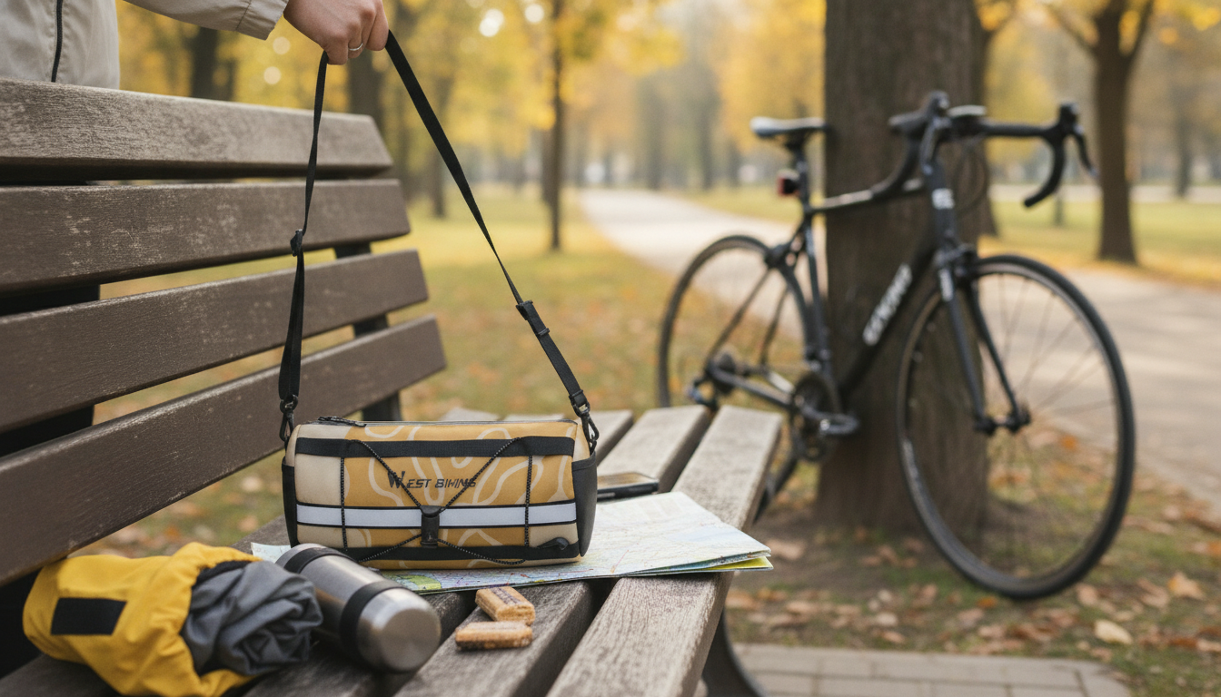 2L Water-Repellent Handlebar Bag That Converts to Shoulder