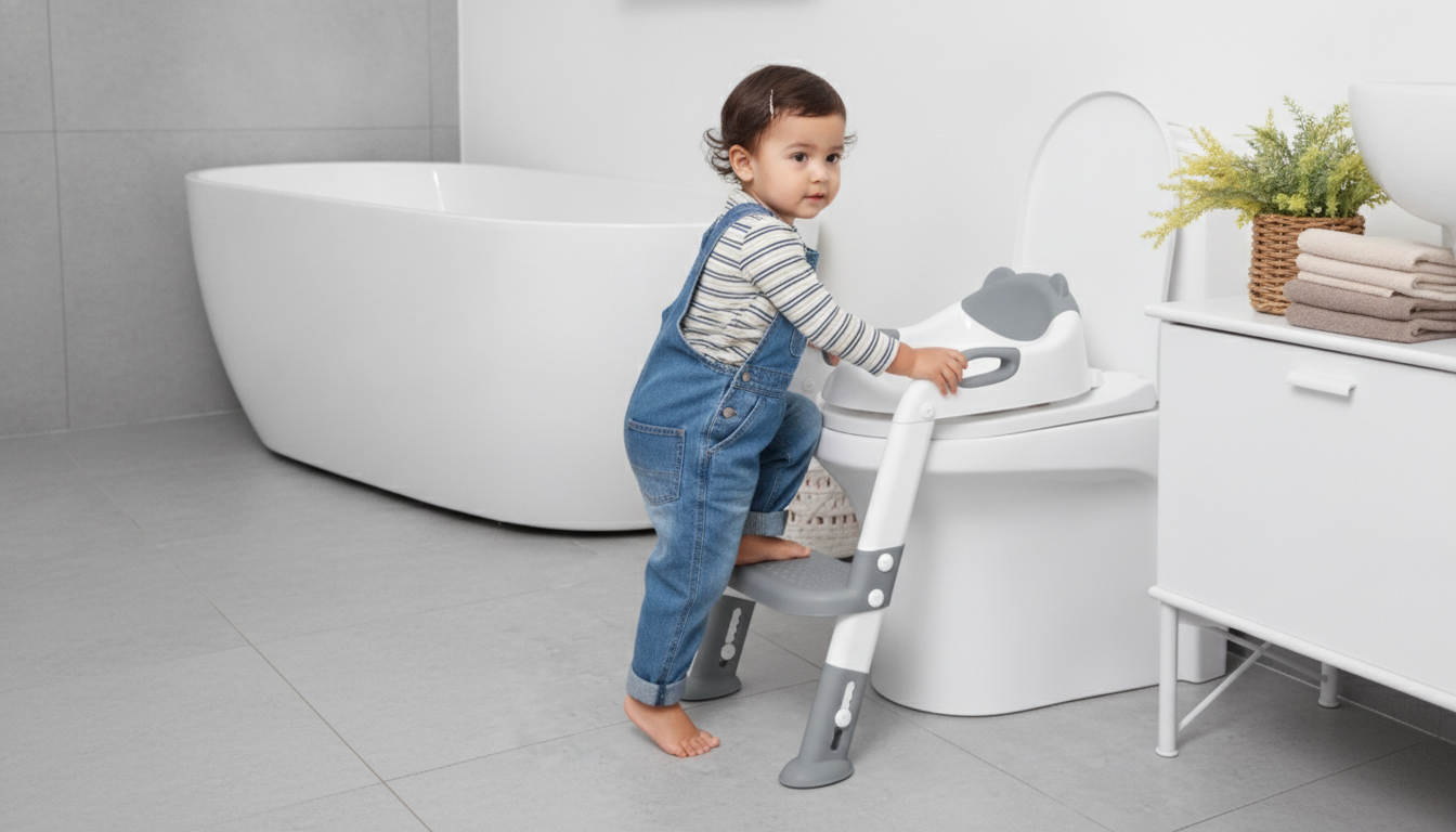Adjustable Ladder Potty Training Seat: Non-Slip Safety