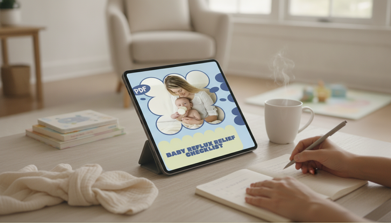 Baby Reflux Tracker Checklist: Feeding, Sleep, Comfort