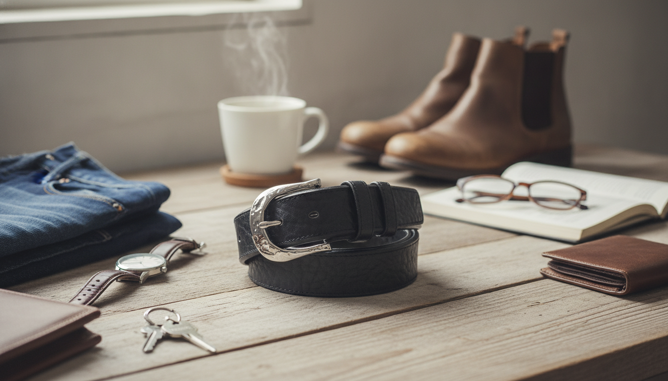 Everyday 1.5-Inch Leather Belt, Stainless Steel Buckle