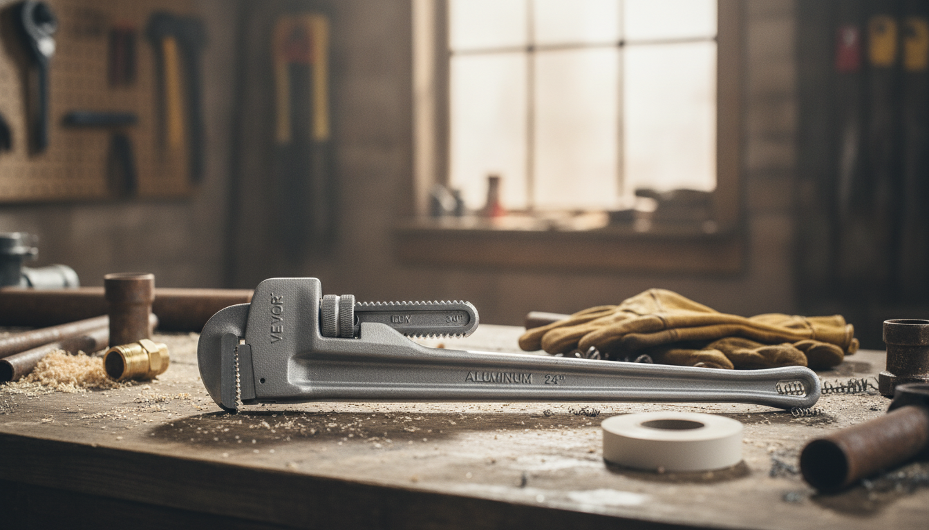 Heavy-Duty Aluminum Pipe Wrench: Light, Strong, Precise