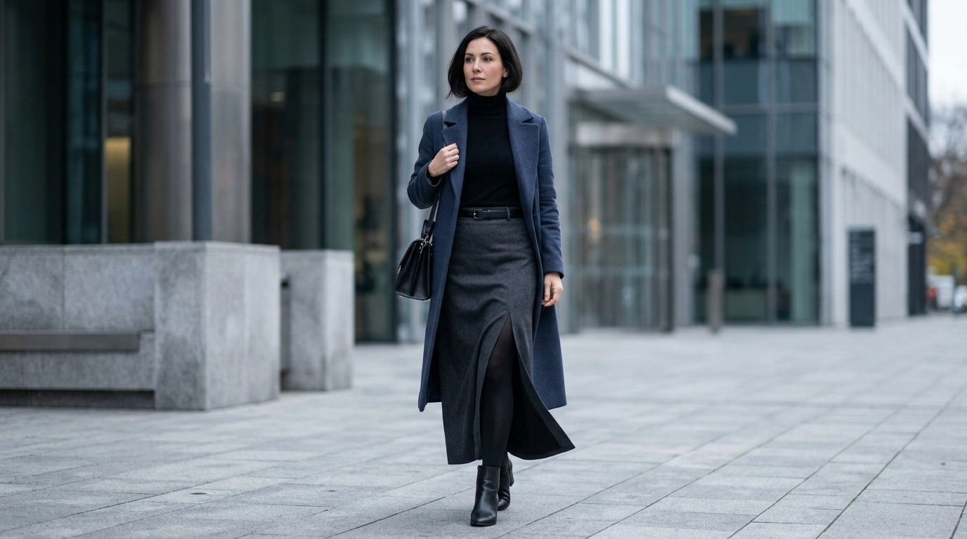 Wool-Cashmere Maxi Skirt: Side Slit Style & Fit Guide