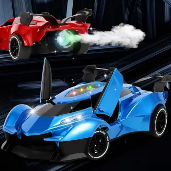 4WD RC Stunt Car: Drift, Rock Crawl, Spray & Lights